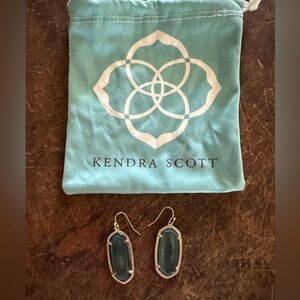 Kendra Scott earrings. Gold with Dichroic Glass